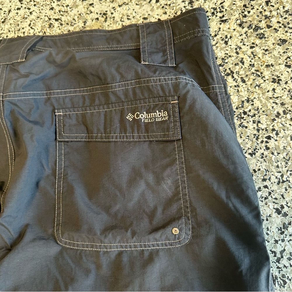 Columbia Field Gear Pants Mens 38 Relaxed Nylon Black Hiking Utility Stitched - Picture 8 of 9